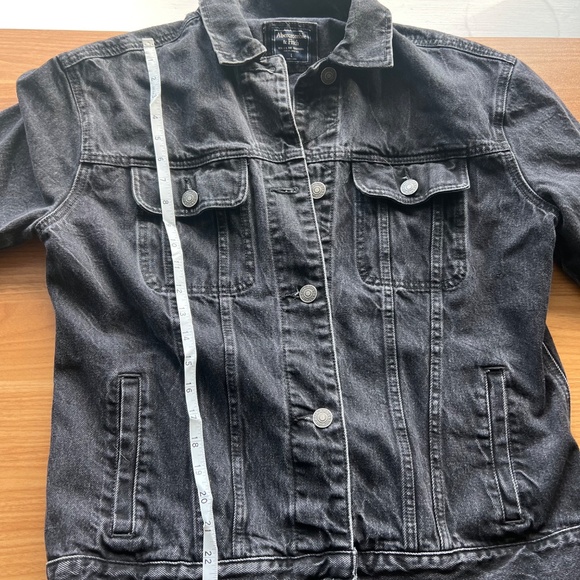 Abercrombie & Fitch Black Denim Jacket - Trucker - Picture 3 of 4